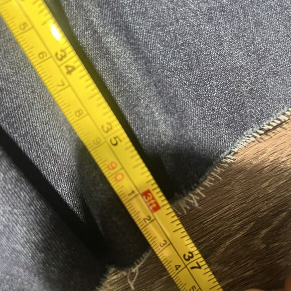 Levi's 711 Skinny Ankle Mid Rise Jeans Womens Size 12 Blue Denim Flare Hem - Picture 7 of 8